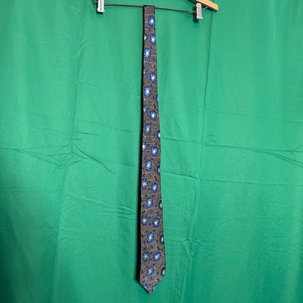 FUMAGALLI handmade silk floral neck tie